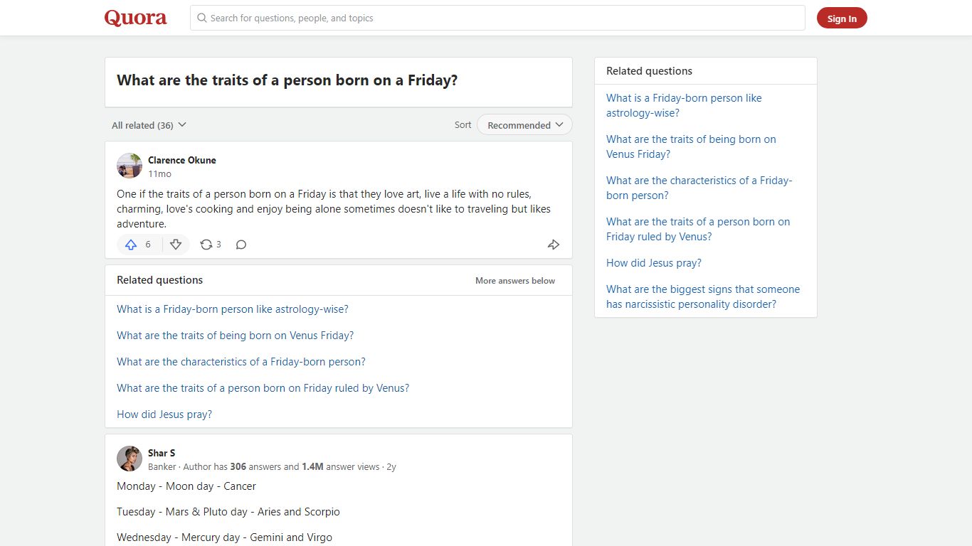What are the traits of a person born on a Friday? - Quora